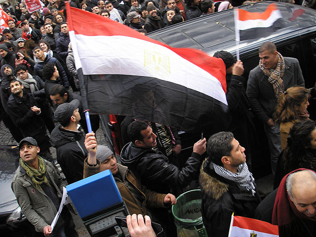 Egyptians stand in solidarity