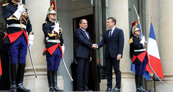 2017-10-25 Egypt President El-Sisi France Macron Elysee Paris Ahram 2017-636444812750008093-0