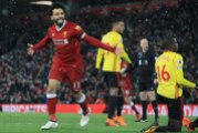 2018-03-18 Mo Salah celebrates his goal with Liverpool against Watford in Premier League 05 Youm7