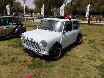 2019-04-03 Egypt Cairo Classic Cars and Vehicles Meetup - Mini with flag MSN
