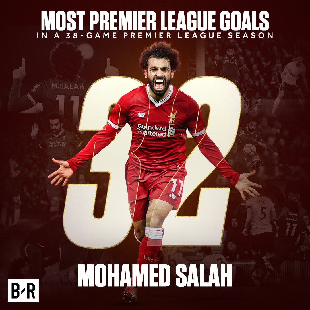 2019-04-08 Egypt Salah celebrates 32 goal in English Premier League 2017-2018 02 Youm7