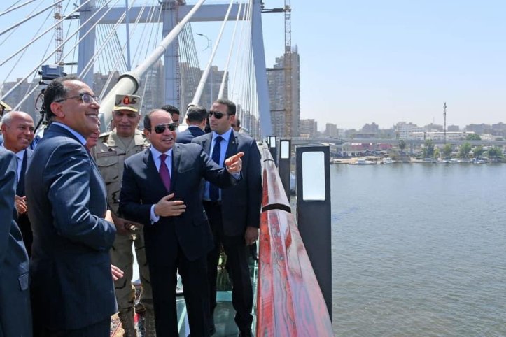 2019-05-17 President ElSisi - Prime Minister Madbouly - Minsiter ElWazeer open Rod El Farag axis bridge Cairo