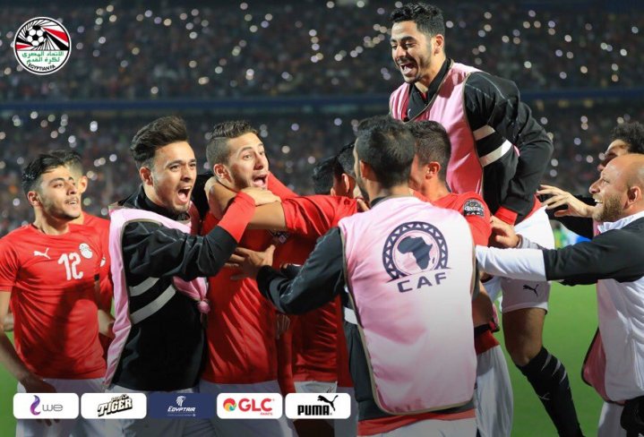 2019-11-26 Egypt AFCON U23 African Football Cup - Egypt celebrate final win 2-1 Cote divoire 02